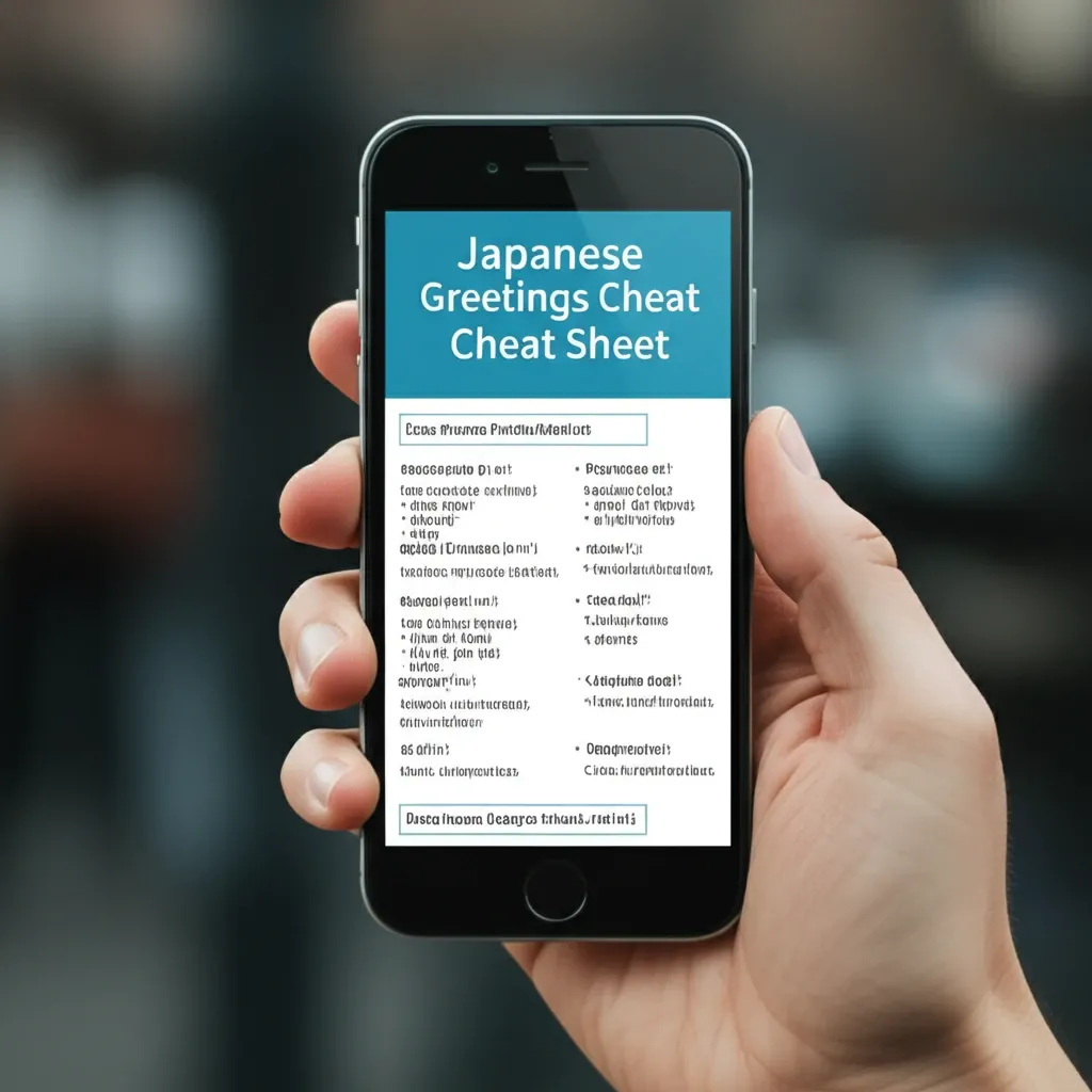 Tải về "Cheat Sheet" các câu chào tiếng Nhật cho du khách
