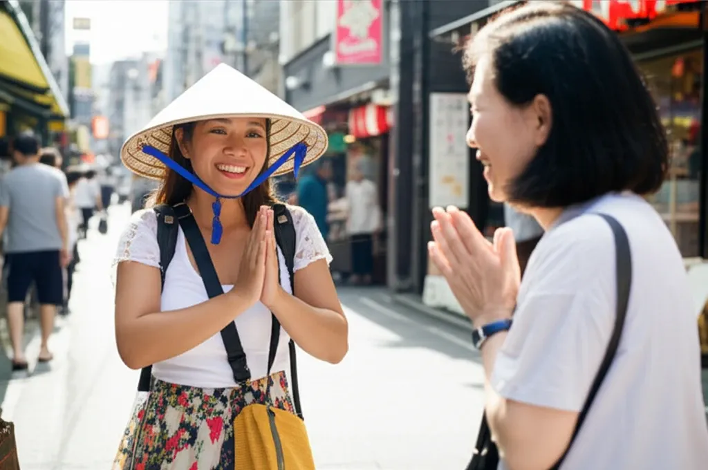 Du khách Việt Nam chào tiếng Nhật tạo ấn tượng tốt khi du lịch Nhật Bản