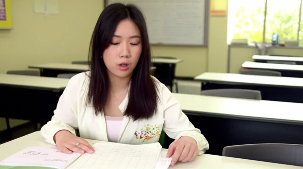 Người Việt đang luyện phát âm các câu tạm biệt tiếng Nhật trong lớp học.